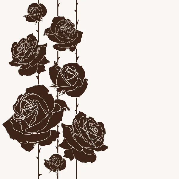 Μπουκέτο με τριαντάφυλλα, απρόσκοπτη υπόβαθρο, floral σχέδιο — Διανυσματικό Αρχείο