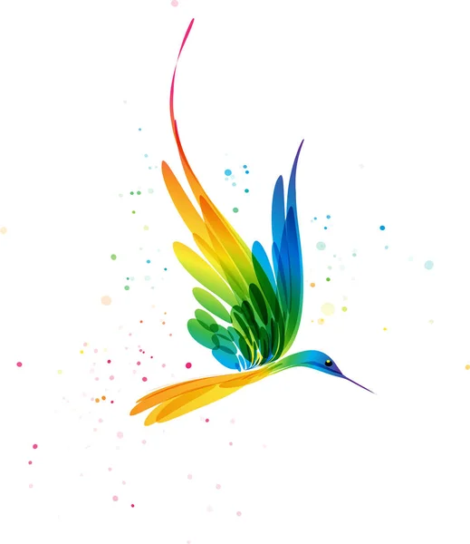 Kunst Vogel Kleurrijke Vogel Abstracte Vogel Vlucht Vector Illustratie — Stockvector