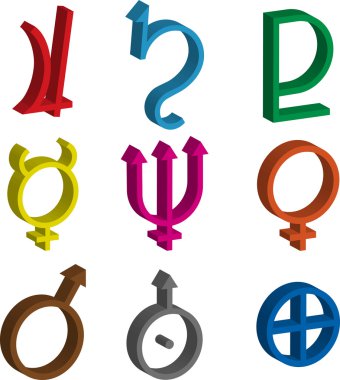 gezegenler 3d sembolü