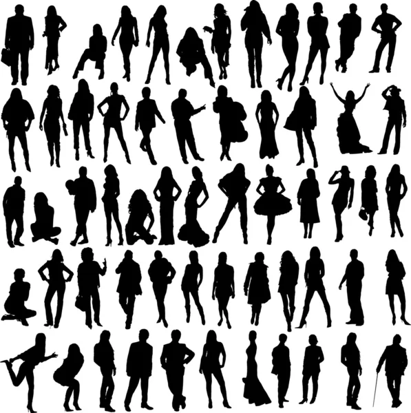 Personnes Silhouette — Image vectorielle