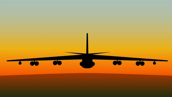 Plane from the front — Stock Vector