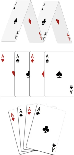 Ases de poker — Vector de stock