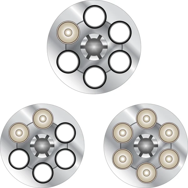 Ruleta rusa blanca — Archivo Imágenes Vectoriales