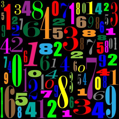 siyah numaraları ile duvar kağıdı