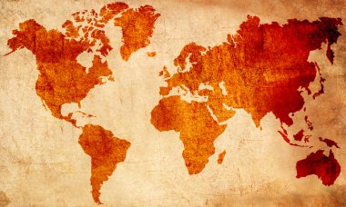 eski parşömen harita