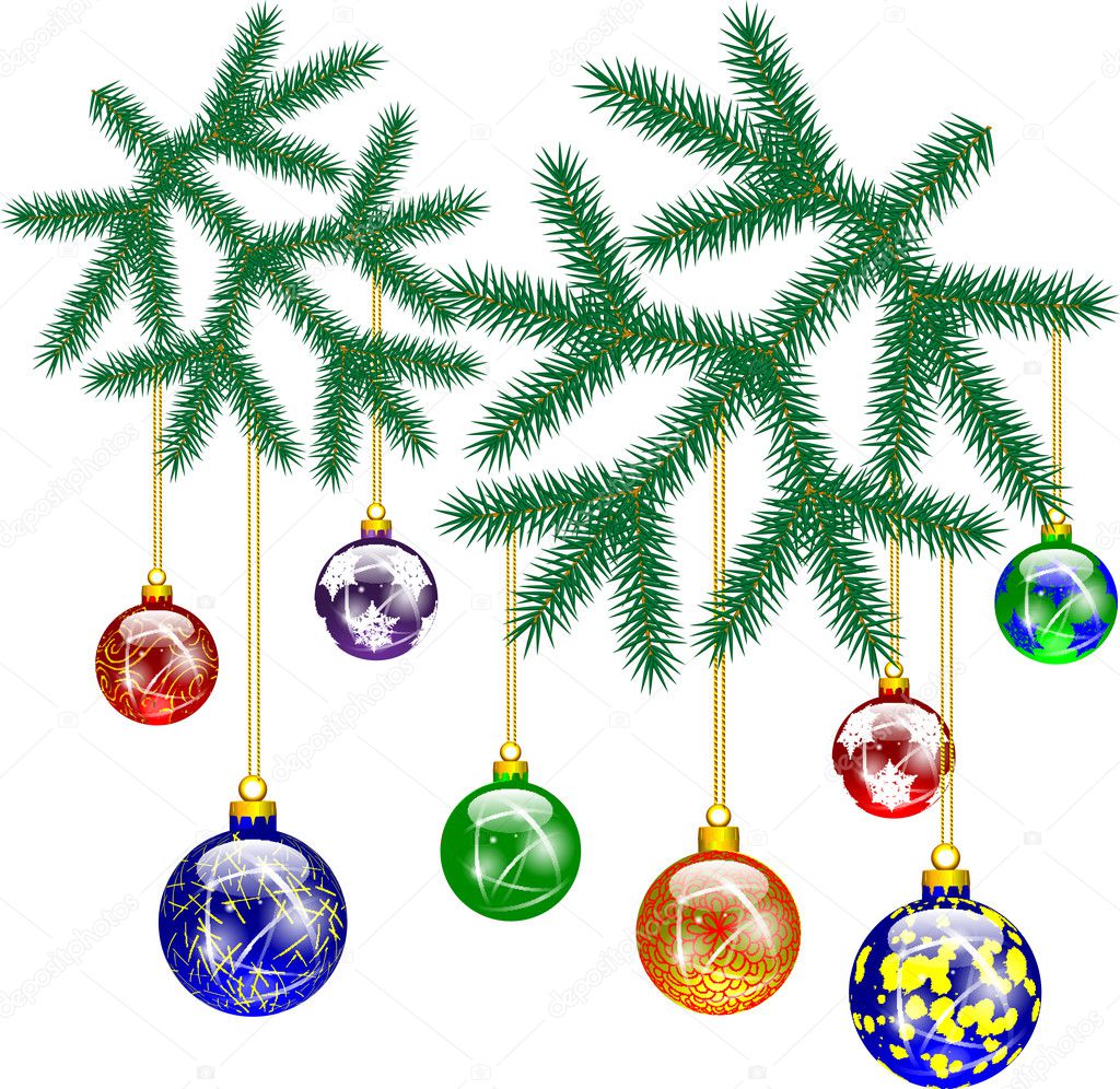 Christmas decoration with Christmas tree