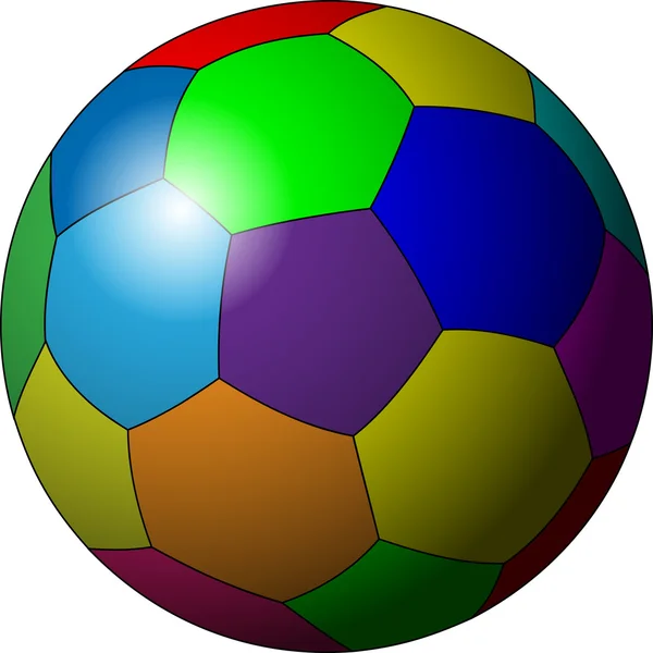 Pallone da calcio a colori — Vettoriale Stock