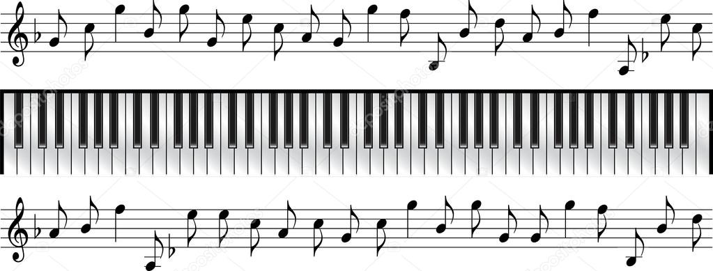 Piano keyboard standard 88 key