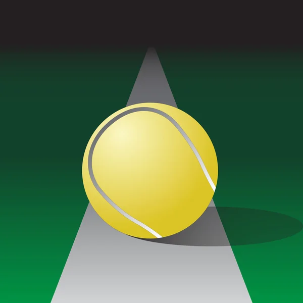 Tennis ball on the line — Stock Vector