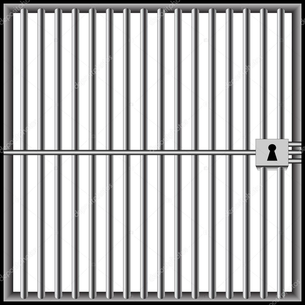 prison bars white