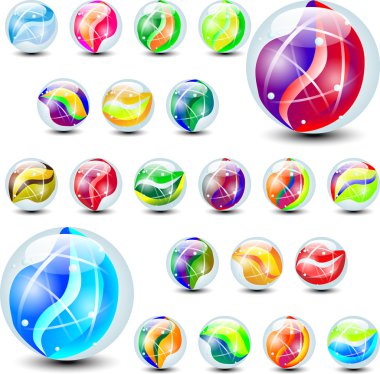 marbles color clipart