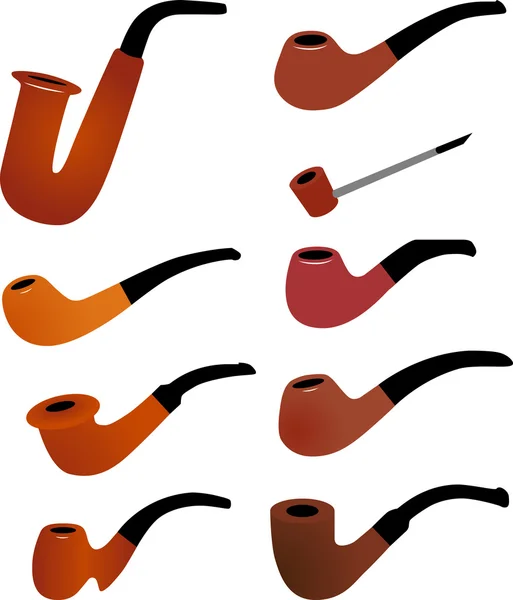 Smoking pipes — Stock Vector