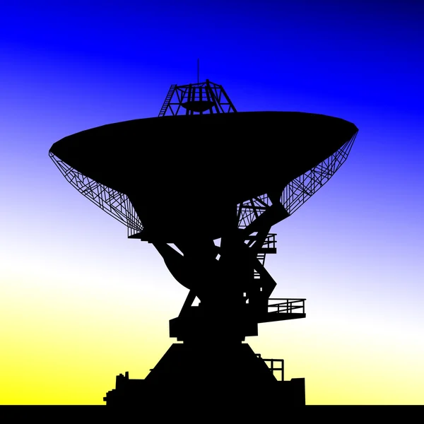 Radiotelescopio — Vettoriale Stock