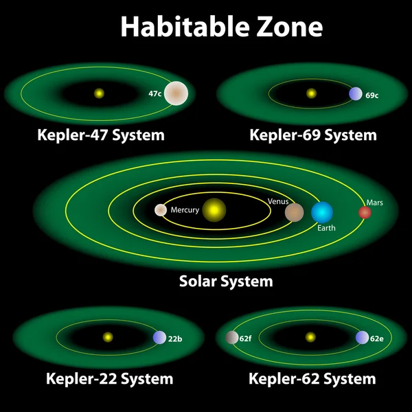 Habitable zone — Stock Vector