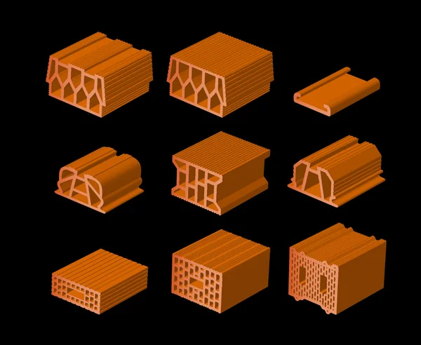 Tijolo oco — Vetor de Stock