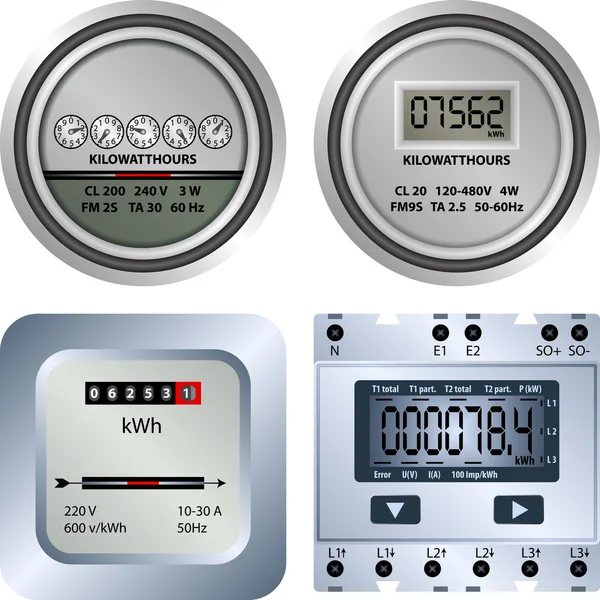 Electriciteitsmeter — Stockvector