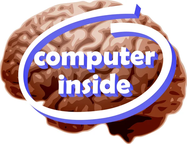 Computer all'interno — Vettoriale Stock