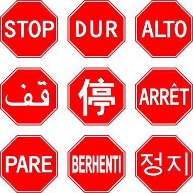 farklı ülkelerde dur işareti