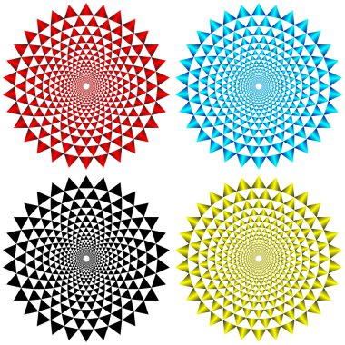 Four Concentric Circular Patterns clipart
