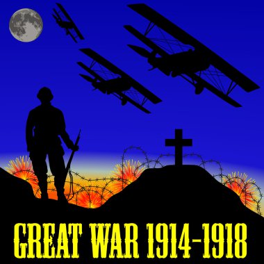 Illustration of the First World War (the Great War) clipart