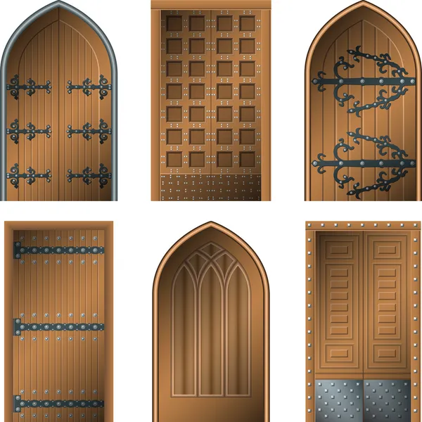 Door to the Middle Ages — Stock Vector