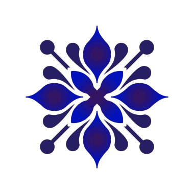 Soyut çiçek suluboya mavi ve beyaz, tasarım, seramik, porselen, çivit, çinko, fayans, tavan, doku, duvar, zemin, kağıt ve kumaş, vektör illüstrasyonu, çiçek ikonu