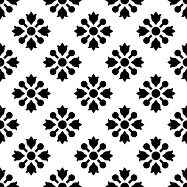 Fayans deseni, klasik damaske duvar kağıdı, dikişsiz çiçek arkaplanı, tasarım zemini, duvar, tekstil, kağıt, seramik, Portekiz süsü, Fas mozaiği, İspanyol sofra takımı için arka ve beyaz doku