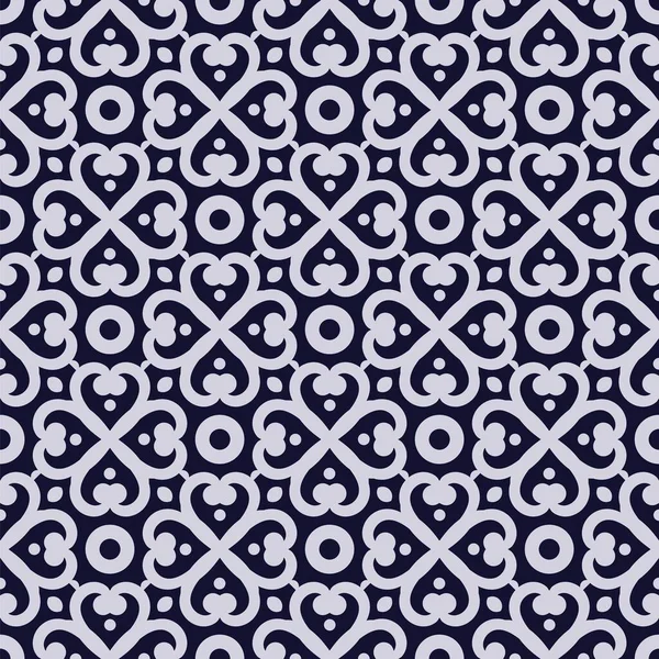 Μπλε Floral Batik Μοτίβο Indigo Απρόσκοπτη Ταπετσαρία Vintage Damask Φόντο — Διανυσματικό Αρχείο