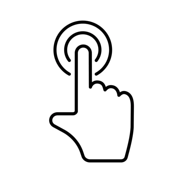 Kattintsunk Kézzel Ikonra Ringató Ujj Tervezési Jel Szimbólum Vektor Illusztráció — Stock Vector