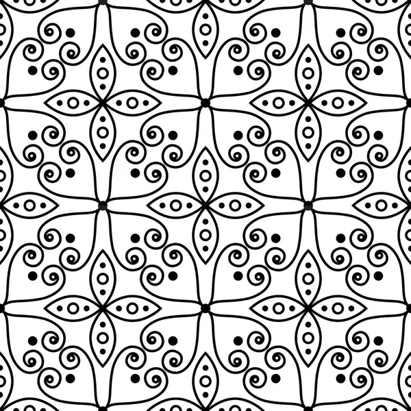 Patrón Sin Costuras Damasco Papel Pintado Real Decorativo Fondo Ornamento — Vector de stock