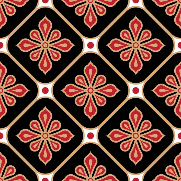Padrão Moderno Batik Papel Parede Decorativo Colorido Damasco Paisley Elementos — Vetor de Stock