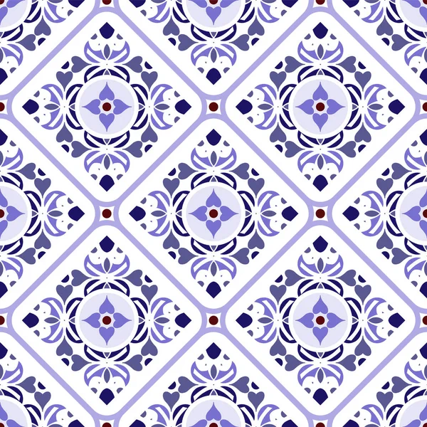 Motif Tuiles Fond Moderne Sans Couture Pour Céramique Batik Textile — Image vectorielle