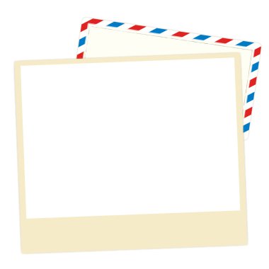 havayolu ile boş kartpostal