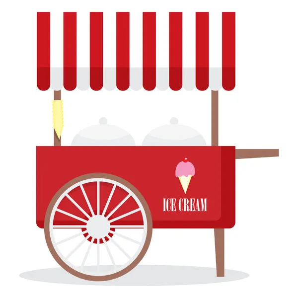 Carro de helado — Vector de stock