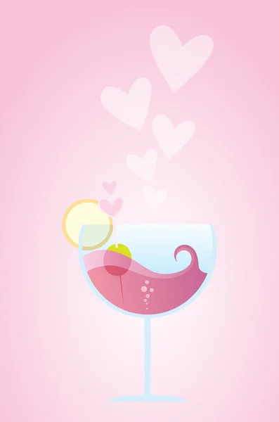 Love Cocktail — Stock Vector