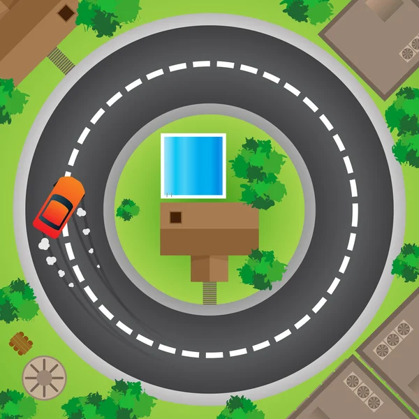 Conduire en cercle — Image vectorielle