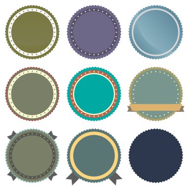 Vintage rozet Icons set