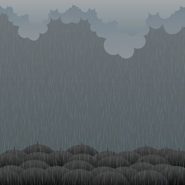 Lluvia sombría — Vector de stock