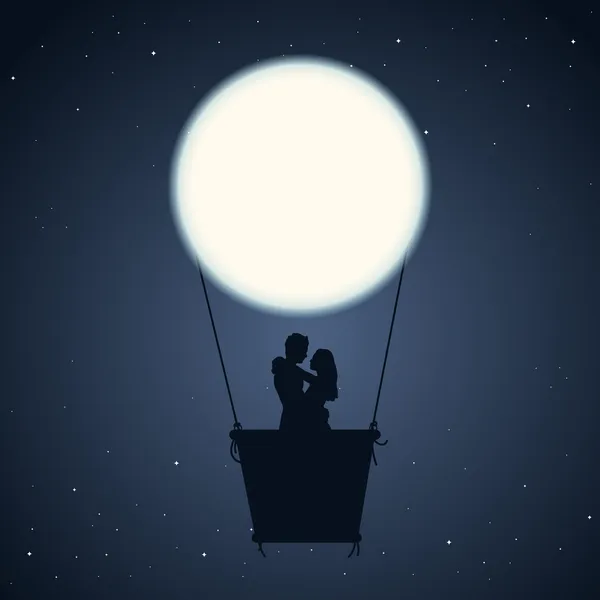 Nuit romantique — Image vectorielle