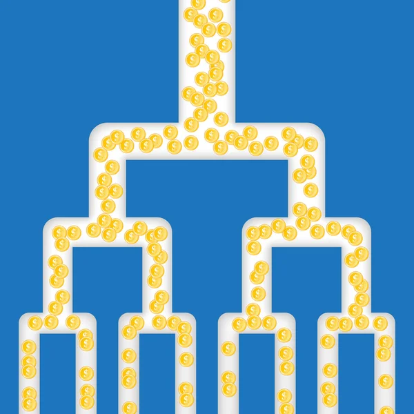 Distribución de dinero — Archivo Imágenes Vectoriales