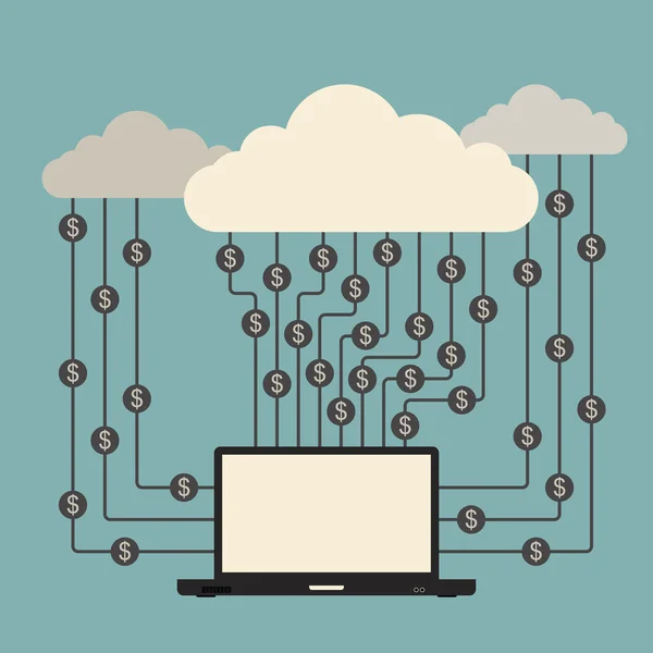 클라우드 수익 만들기 — 스톡 벡터