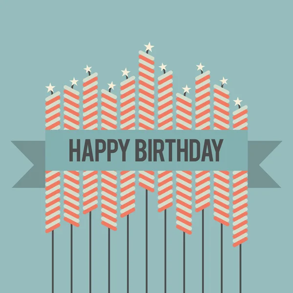 Retro Birthday Wish — Vector de stoc