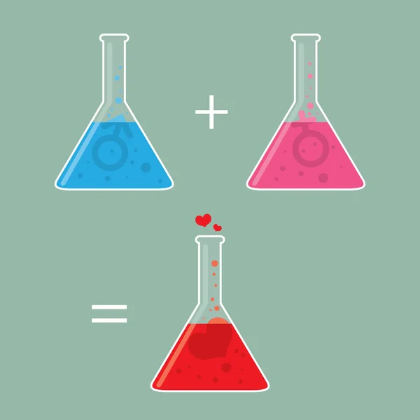 Chemie der Liebe — Stockvektor