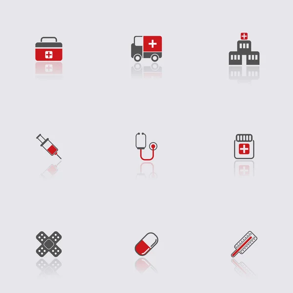 Iconos de salud y medicina — Vector de stock