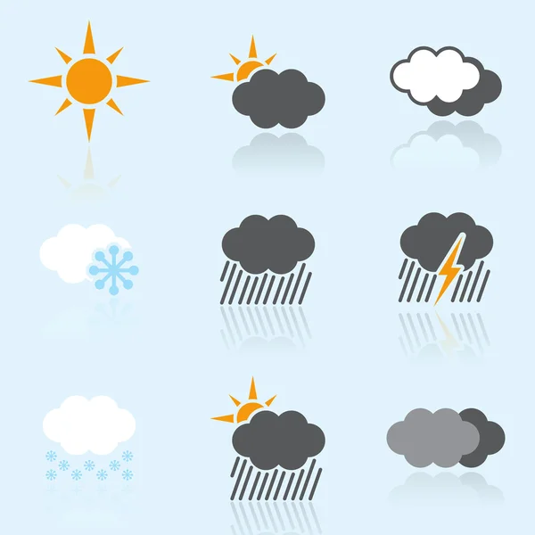 Simple Weather Icons — Stock Vector