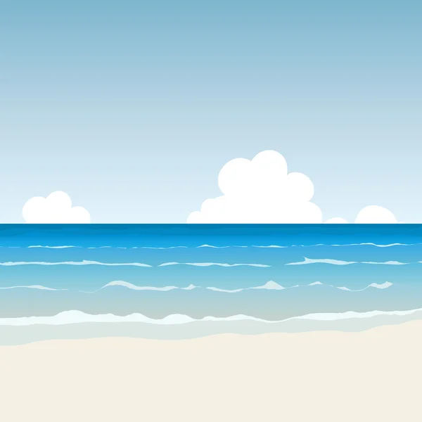 Cartoon Beach — Stock Vector