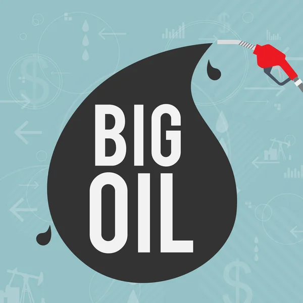 Big Oil Industry Concept — Stock Vector