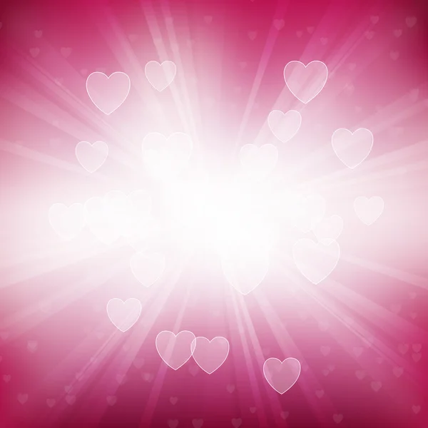 Heart Rays Background — Stock Vector