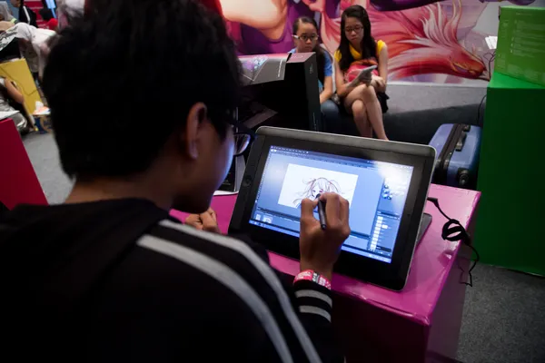 Wacom Cintiq 21 การสาธิต — ภาพถ่ายสต็อก