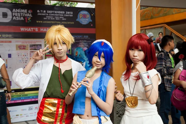 Cosplayers in Anime Festival Asia - Indonesia 2013 — Stock Photo, Image